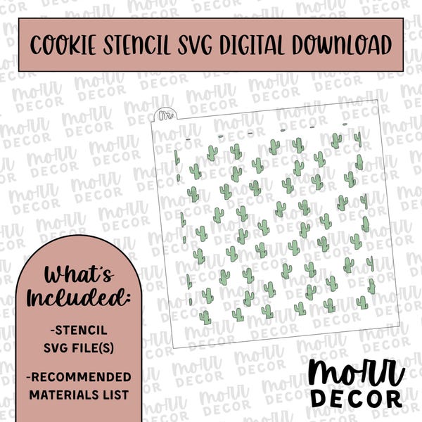 Cactus Cookie Stencil DIGITAL DOWNLOAD | Cookie Stencil Digital Download | Stencil SVG File