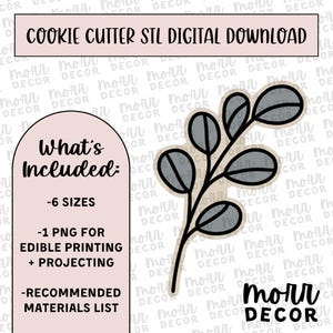 Wedding Leaf 2 Cookie Cutter Digital Download | Wedding STL File Download | Bridal Shower Cutter File Download