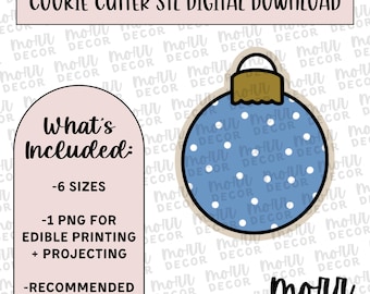 Ornament Cookie Cutter Digital Download | Christmas STL File Download | Holiday Cookie Cutter File Download | Ornament 4
