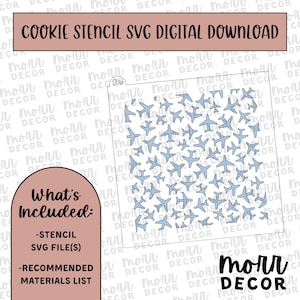 Airplane Cookie Stencil DIGITAL DOWNLOAD | Cookie Stencil Digital Download | Stencil SVG File