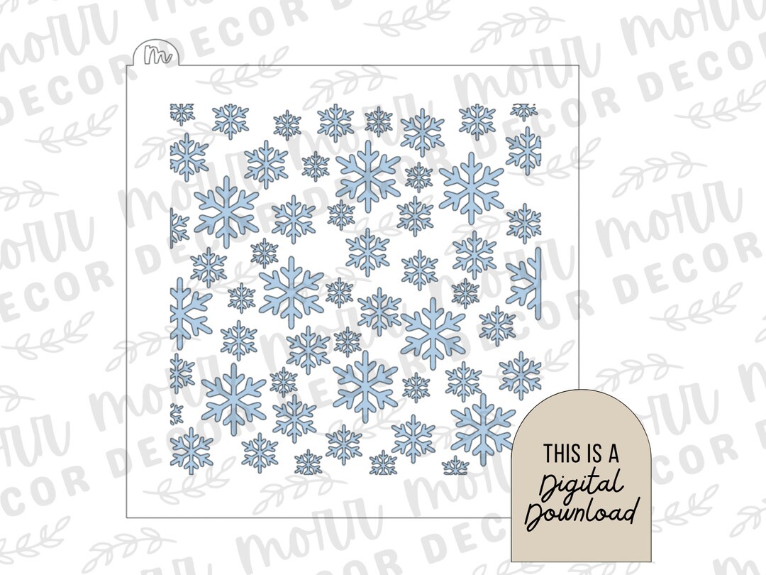 Snowflake Cookie Stencil DIGITAL DOWNLOAD Cookie Stencil Digital ...
