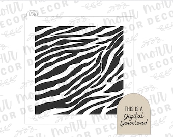 Zebra Print Cookie Stencil DIGITAL DOWNLOAD | Cookie Stencil Digital Download | Stencil SVG File