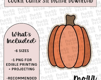 Pumpkin Cookie Cutter Digital Download | Halloween STL File Download | Halloween Cookie Cutter File Download | Narrow Pumpkin