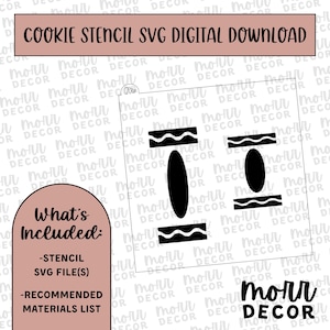 Crayon Cookie Stencil DIGITAL DOWNLOAD | Cookie Stencil Digital Download | Stencil SVG File