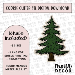 Cortador de galletas de pino (descarga digital) / Archivo STL de otoño / Archivo de cortador de galletas de otoño / Cortador de galletas de árbol de Navidad