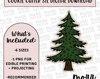 Pine Tree Cookie Cutter Digital Download | Fall STL File Download | Autumn Cookie Cutter File Download | Christmas Tree Cookie Cutter