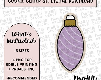 Ornament Cookie Cutter Digital Download | Christmas STL File Download | Holiday Cookie Cutter File Download | Ornament 2