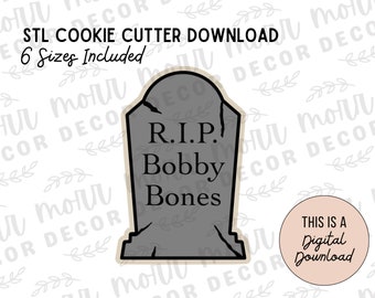 Free STL file Gravestone cookie cutter RIP・3D print design to