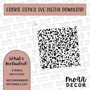 Samenstelling notitieboekje koekjessjabloon DIGITALE DOWNLOAD | Digitale download van koekjesstencil | Sjabloon-svg-bestand