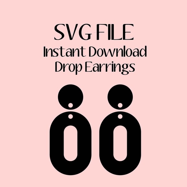 Earring SVG file, instant download, geometric earring file for cricut, glowforge cut file, SVG file for earrings, fun trendy earring file