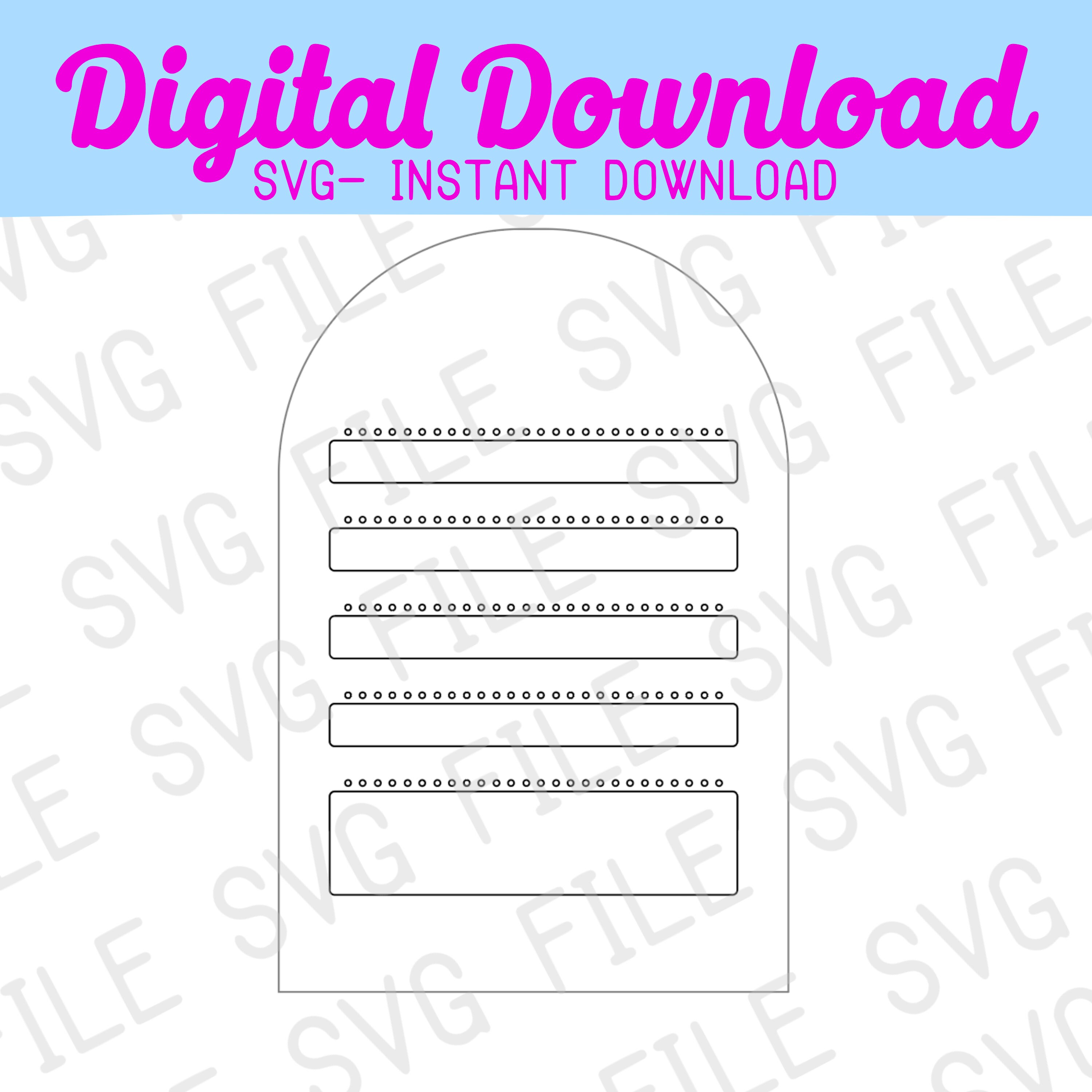 SVG file earring holder instant download template cut file Etsy