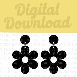Flower Earring SVG File-madeliefje oorbel gesneden bestand voor glowforge acryl oorbel lasersnijden of cricut lederen oorbel SVG-bestand