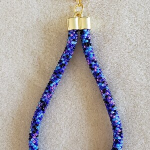 Crocheted Beaded Wristlet: Twilight Dream