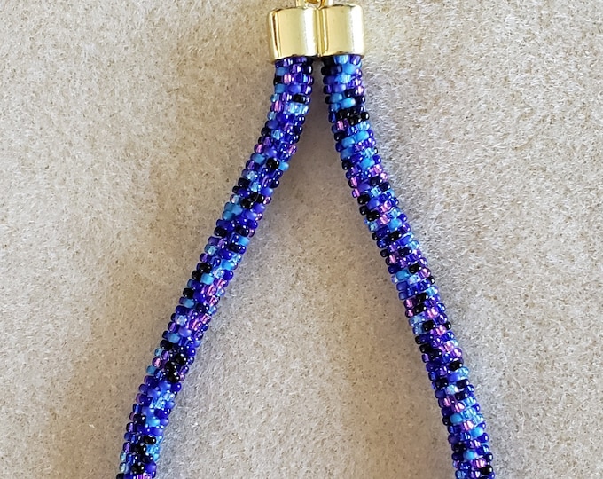 Crocheted Beaded Wristlet: Twilight Dream