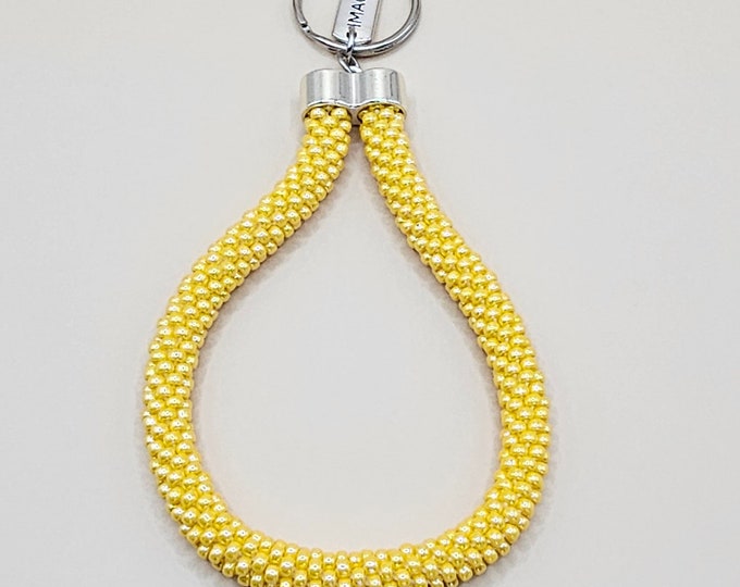 Crocheted Beaded Wristlet: Sunshine Fun