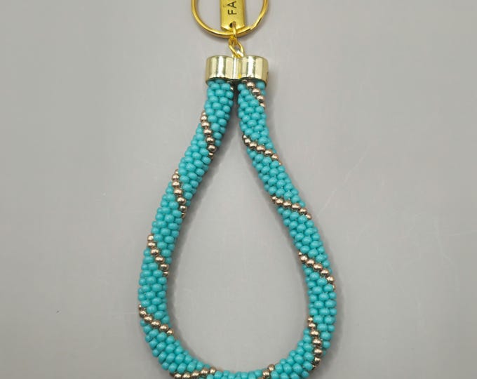 Crocheted Beaded Wristlet: Summer Breeze