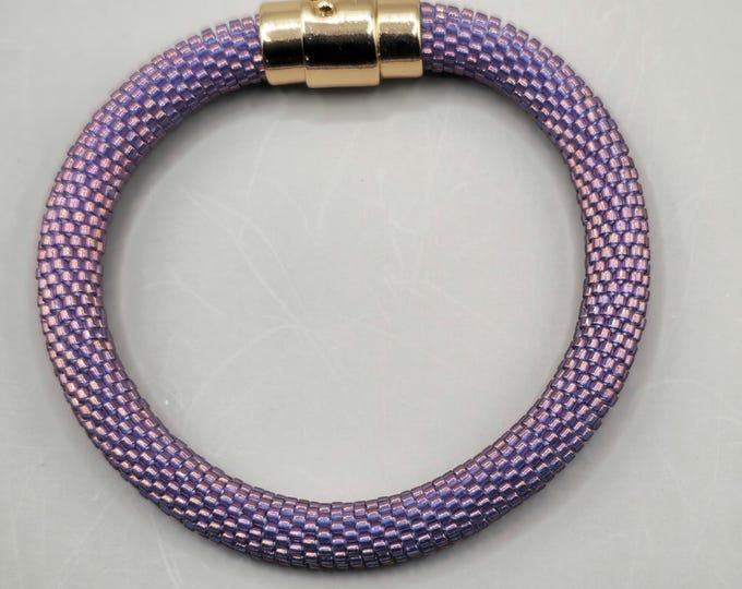 Crocheted Beaded Bracelet: Mystical