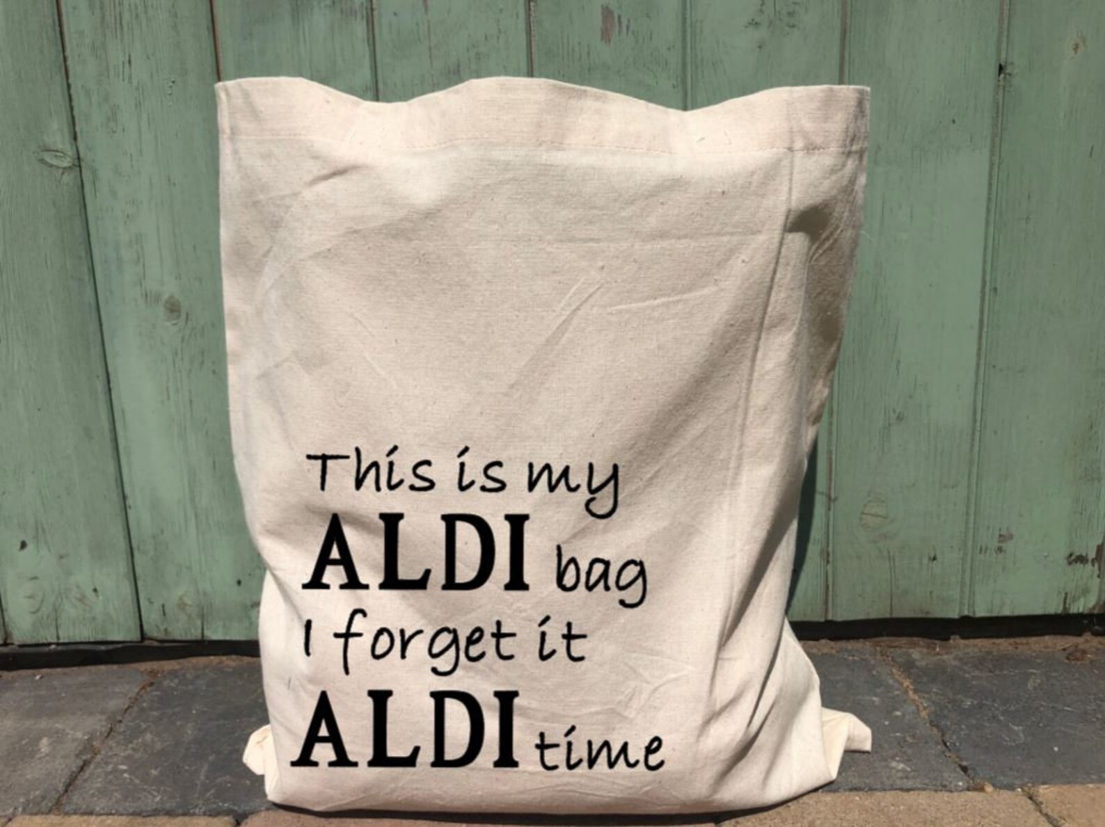 Cotton Shopping Tote Bag Aldi Tote Bag Funny Tote Bag Etsy