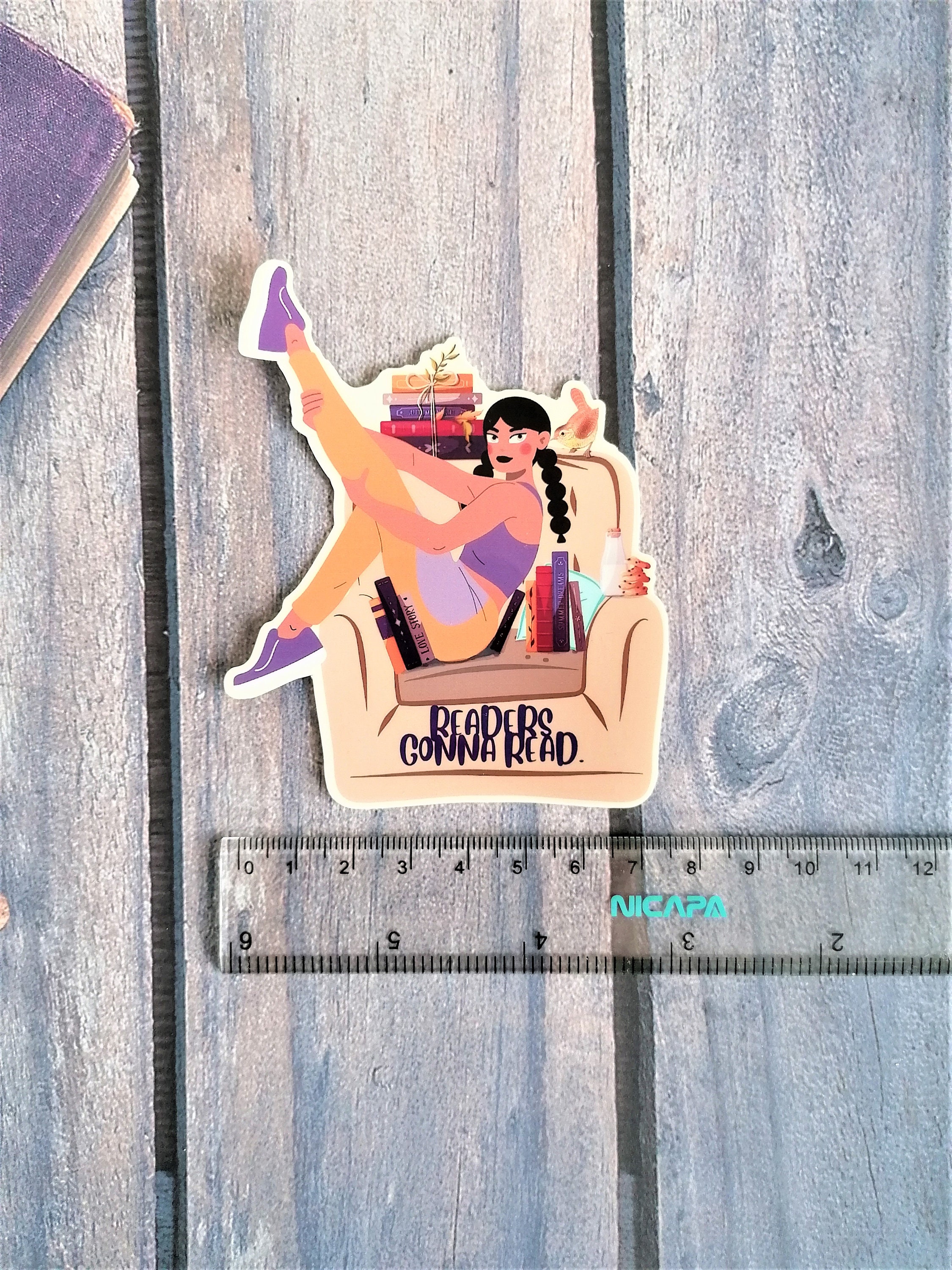 thumbnail image 2 of PROUD BOOKWORM Sticker Vinyl Laptop Decal Smart Geek... 2 of 9