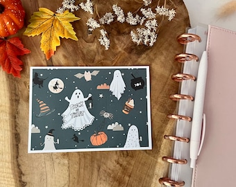 POSTCARD Trick or Treat Postcards, Mini Prints, Autumn, Illustrated, Wall Art, Small Gift, Greeting Cards, A6 Postcards,A6 Art Card, Coffee