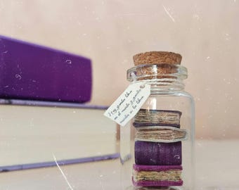 Miniature Book Jar | Handmade Tiny Library in a Bottle | Custom Color Book Stack | Gift for Book Lovers