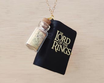 Miniature Book Necklace The Lord of the Rings | Middle-earth Jewelry | Tolkien Gift for Fantasy Readers