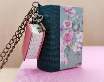 Miniature Book Necklace Personalized | Blank Tiny Books | Literary Jewelry Handmade Gift for Book Lovers