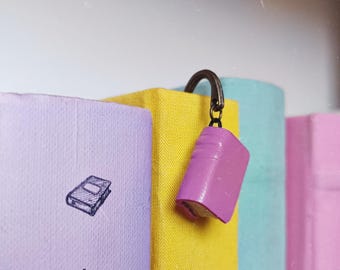Bookmark - Bookmark Leather - Bookmark customized - Small Gift - Souvenir for Retirement - Bookmark custom color - Mini book
