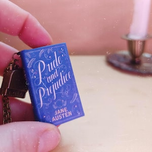 Pride and prejudice - Jane Austen pride and prejudice - Pride and prejudice necklace - Mr. Darcy - Pride and Prejud miniature book