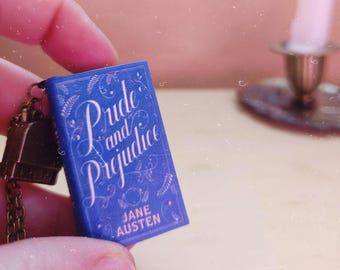 Pride and prejudice - Jane Austen pride and prejudice - Pride and prejudice necklace - Mr. Darcy - Pride and Prejud miniature book
