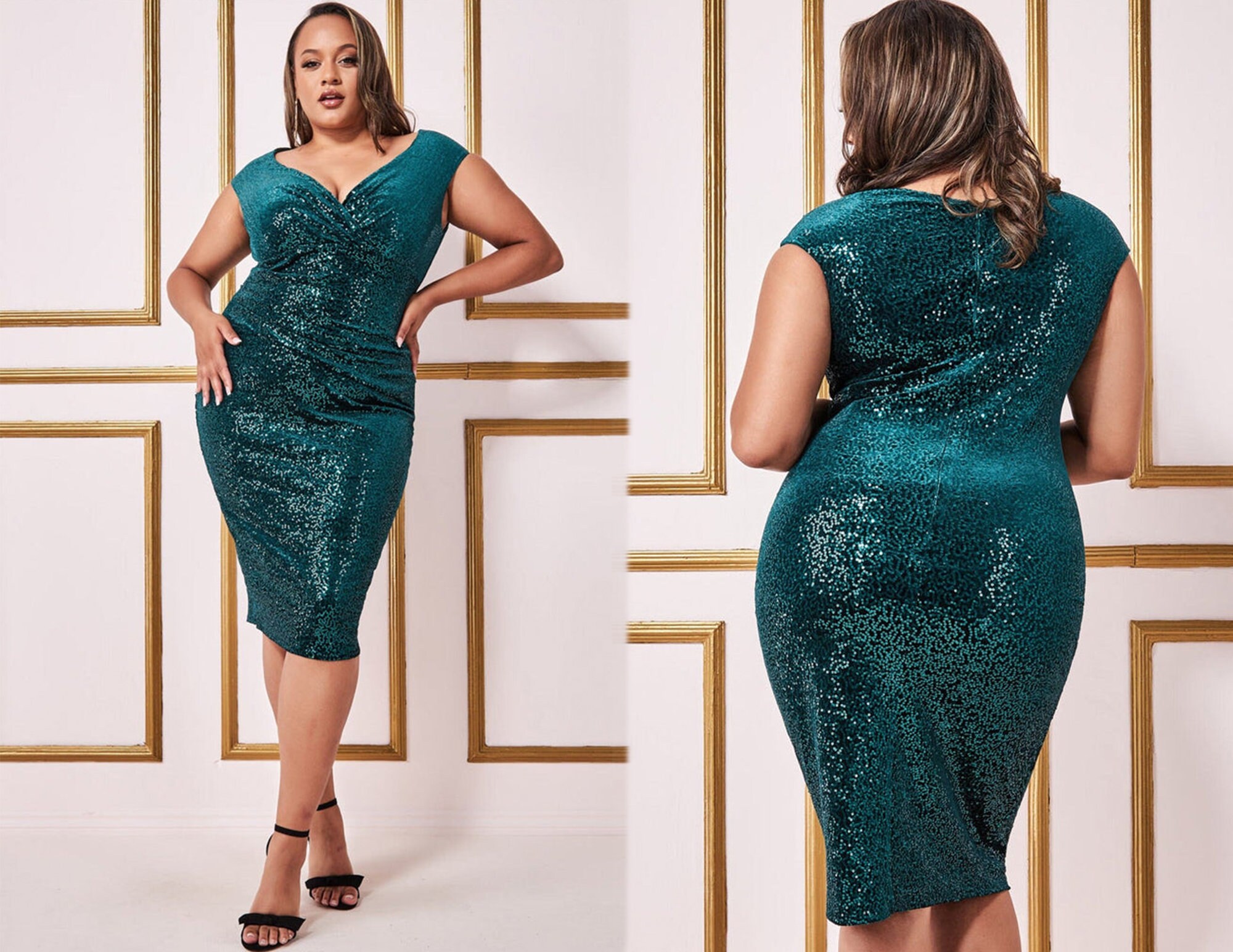 plus size sequin dress cocktail