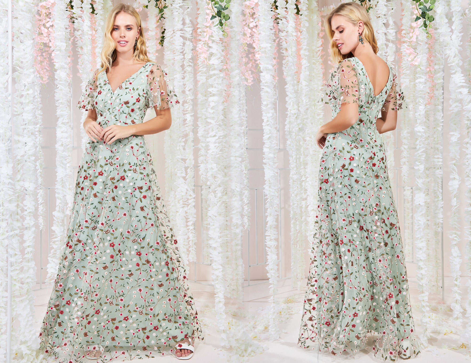 floral mother of the bride dress