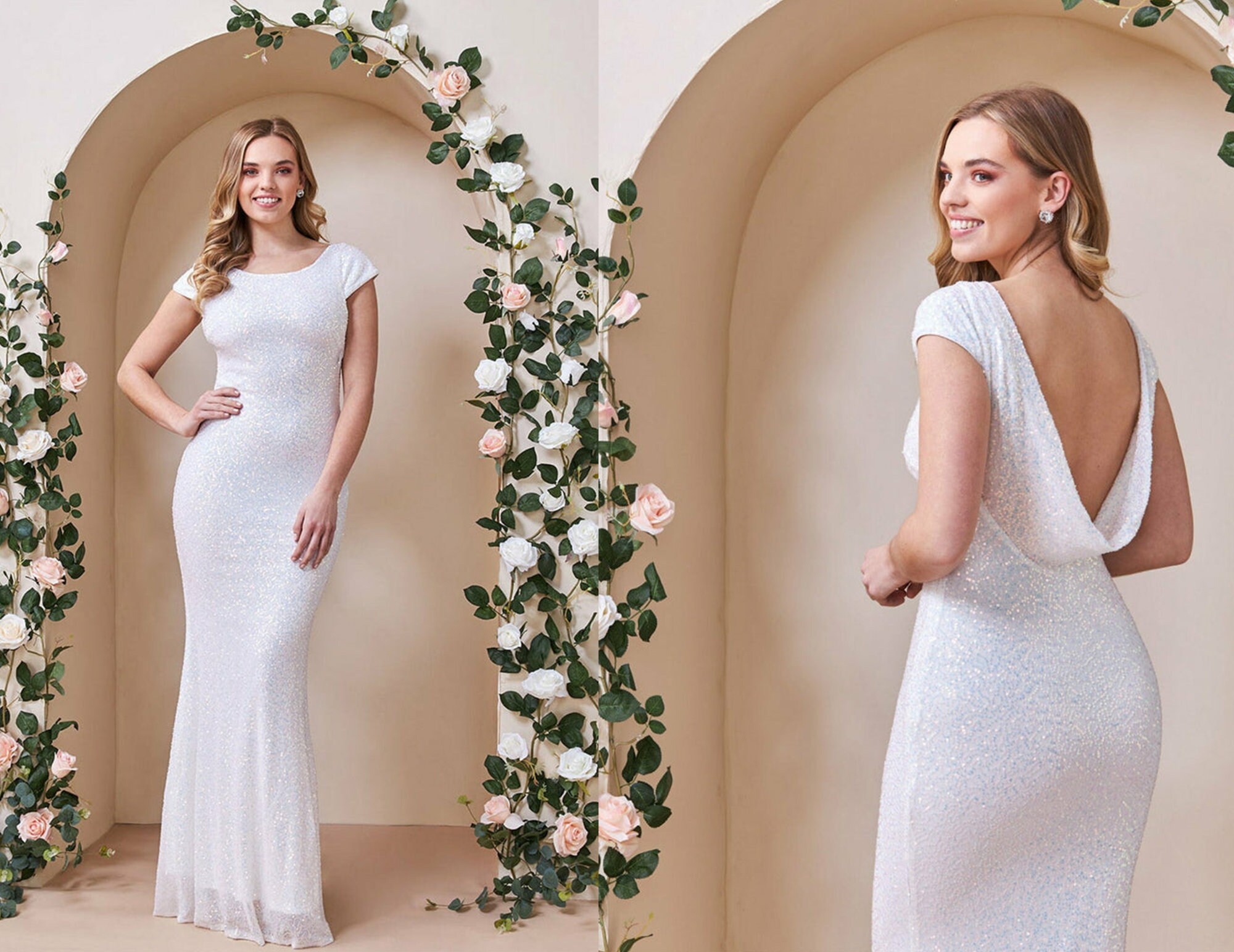Sequin knot shop front dress