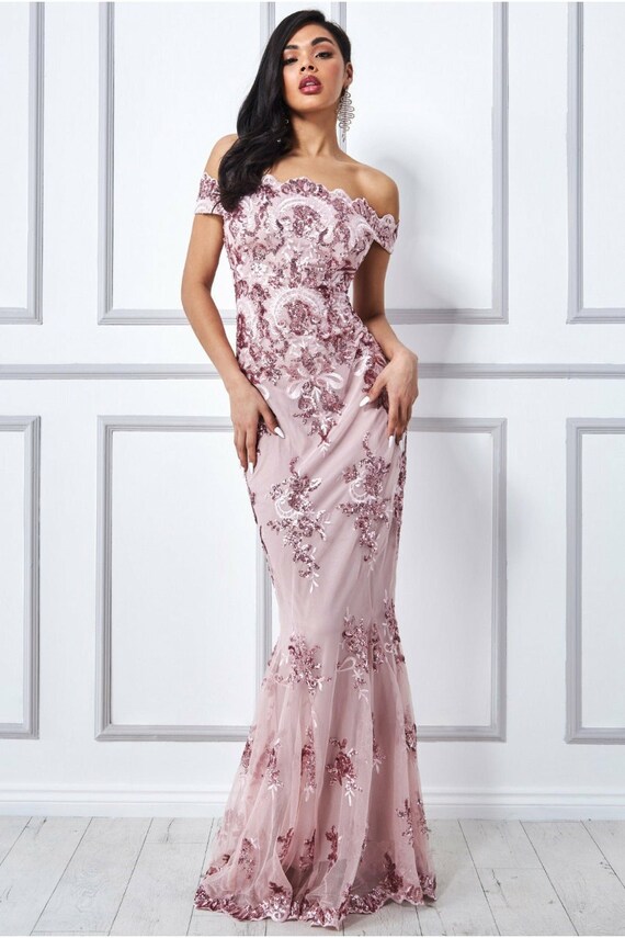 Bardot Sequin Embroidered Maxi Dress 