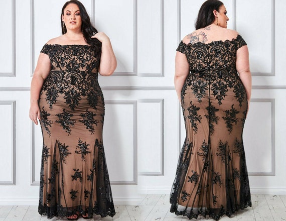 Plus size deals bardot dress