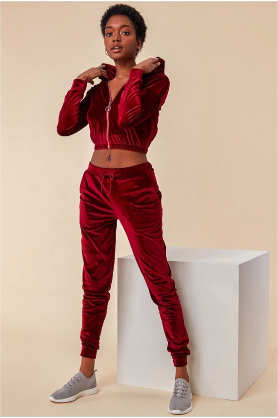 Cosmochic Cuffed Ankle Velour Tracksuit 
