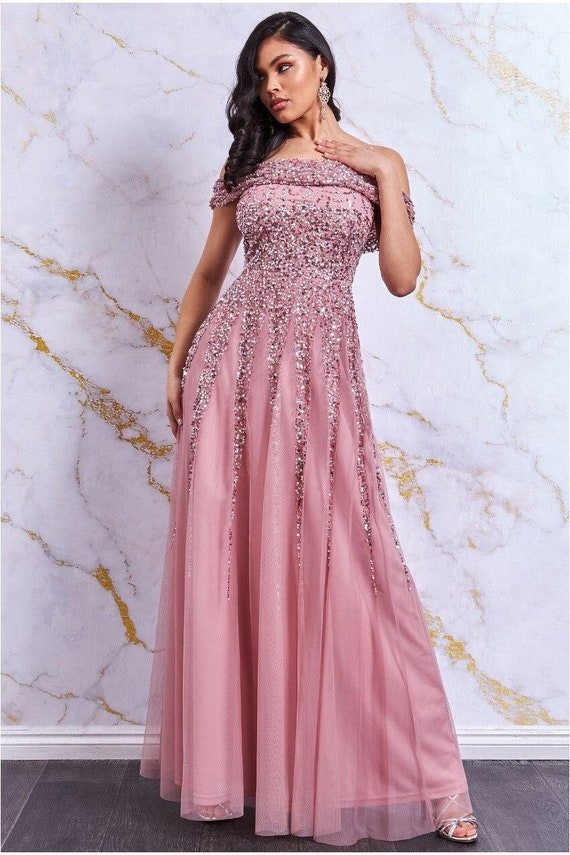 Bardot Sequin and Chiffon Occasion 
