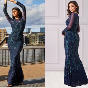 22+ Sequin Black Long Sleeve Dress
