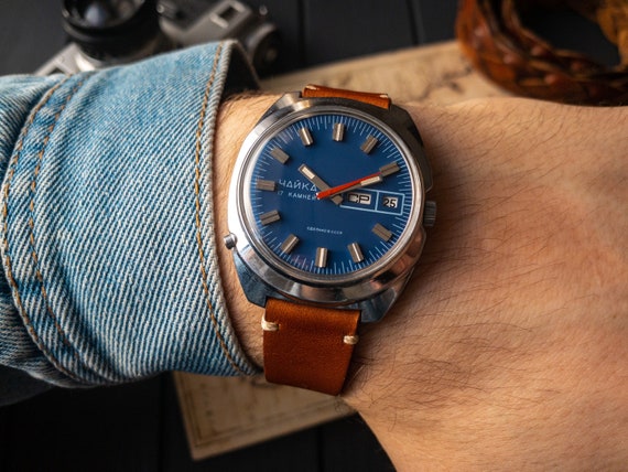 Vintage mens horloge Chaika Sovjet retro horloge USSR | Etsy België