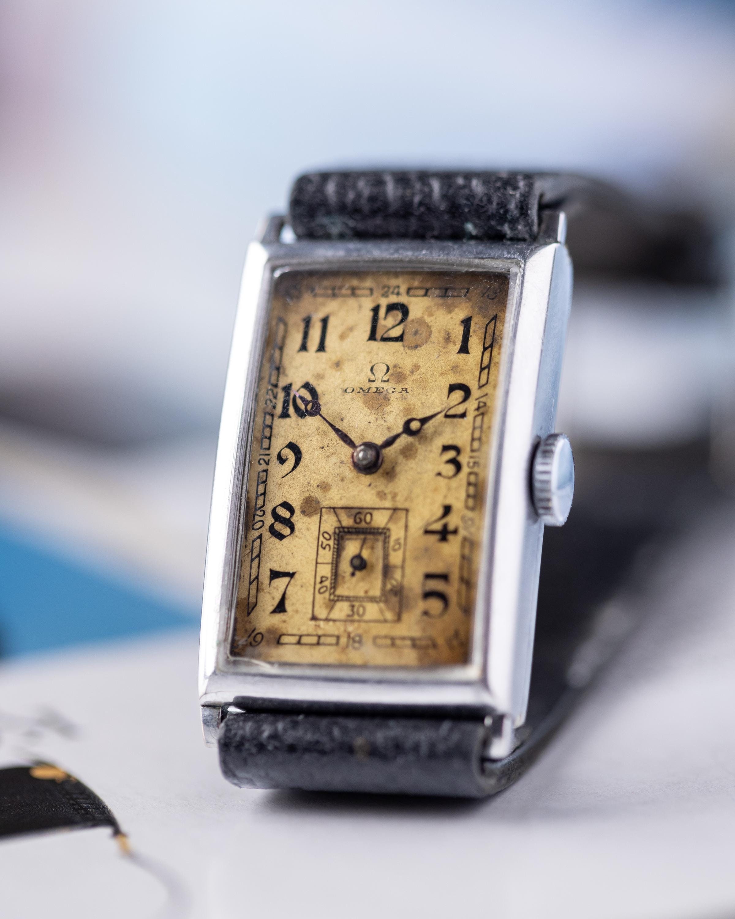 Vintage Leather Military Mens Tank Watch - Etsy
