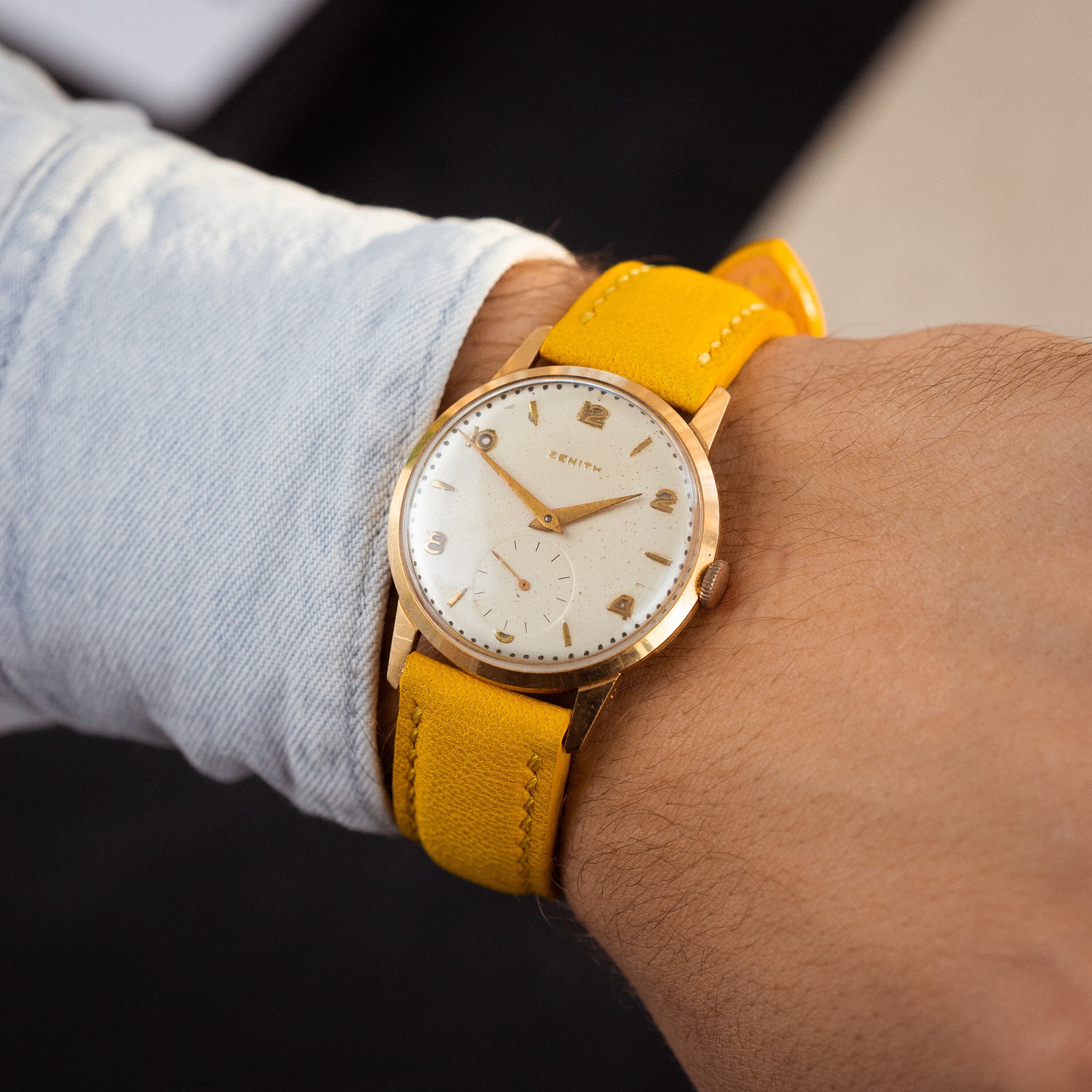 Luxury Gold Watch Zenith 18k GOLD Mens Wrist Watch Swiss Etsy