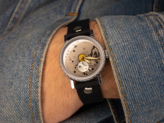 Steampunk Watch Pobeda | Mechanical Watch | Engrav
