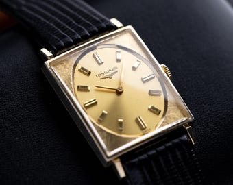 Vintage Longines Gold Medal Tank Watch, 10K Gold-filled Case