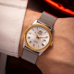 Las mejores ofertas en Relojes de pulsera banda Orient Chapado en Oro