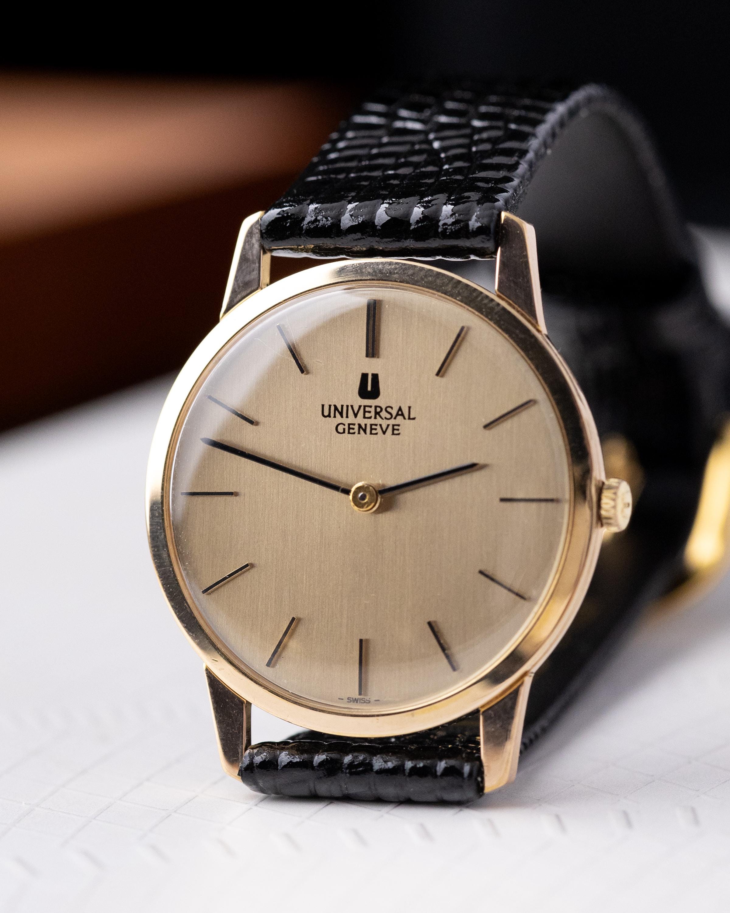 UNIVERSAL GENEVE Rare Bracelet Acier 1970 Montres mailles jubilées