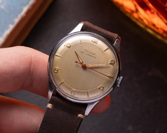 Vintage Watch Doxa Calatrava Dial Original Military Watch Mens Watch Swiss Made Rare Antique Watch Gift for Him Personalised Gift Etsy
