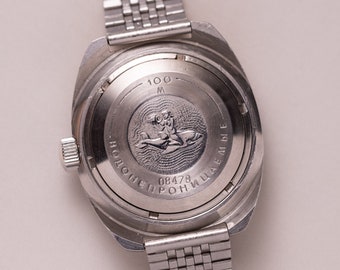 Vintage Diver Poljot Amphibia Watch From 1970's, Military Vintage Diver Poljot Amphibia Watch From 1970's, Military