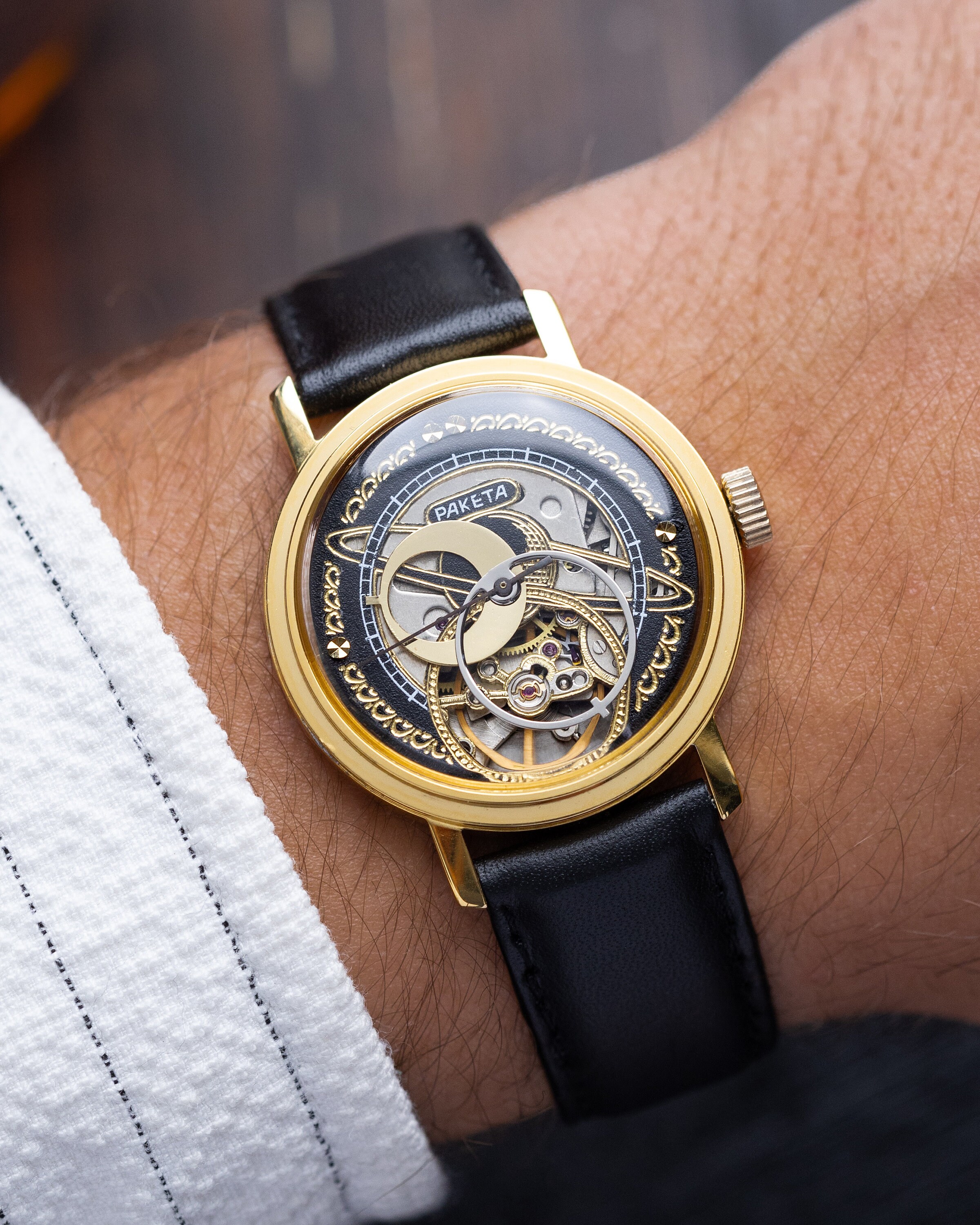 Dainty Vintage Raketa Kopernik Skeleton watch Mens watch Rare antique authentic watch Gift for him Retro Watch for collection Handmade