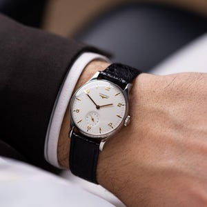 Vintage Longines Edelstahluhr, Kleine Sekunde, Ref. 48589, circa 1951