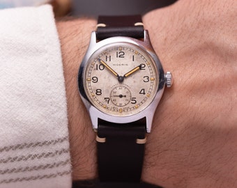 Montre militaire Moeris des années 1940, montre suisse vintage, montre WW2, montre ancienne, rétro, montre de luxe pour homme, cadeau pour lui